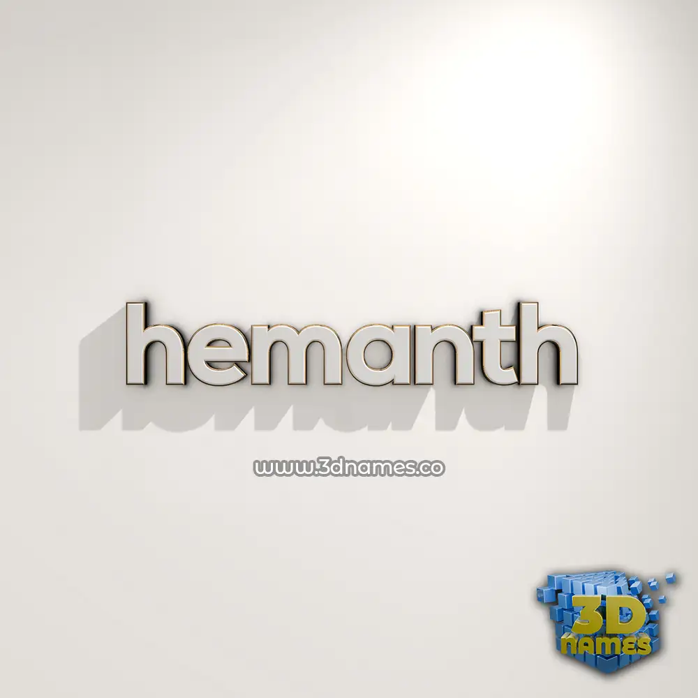 hemanth in White Logo Warm style - 3D name wallpaper