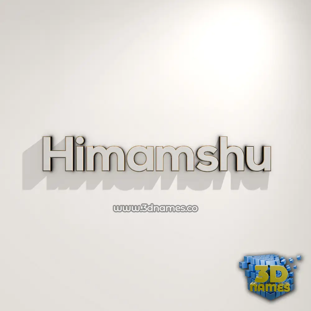 himamshu in White Logo Warm style - 3D name wallpaper