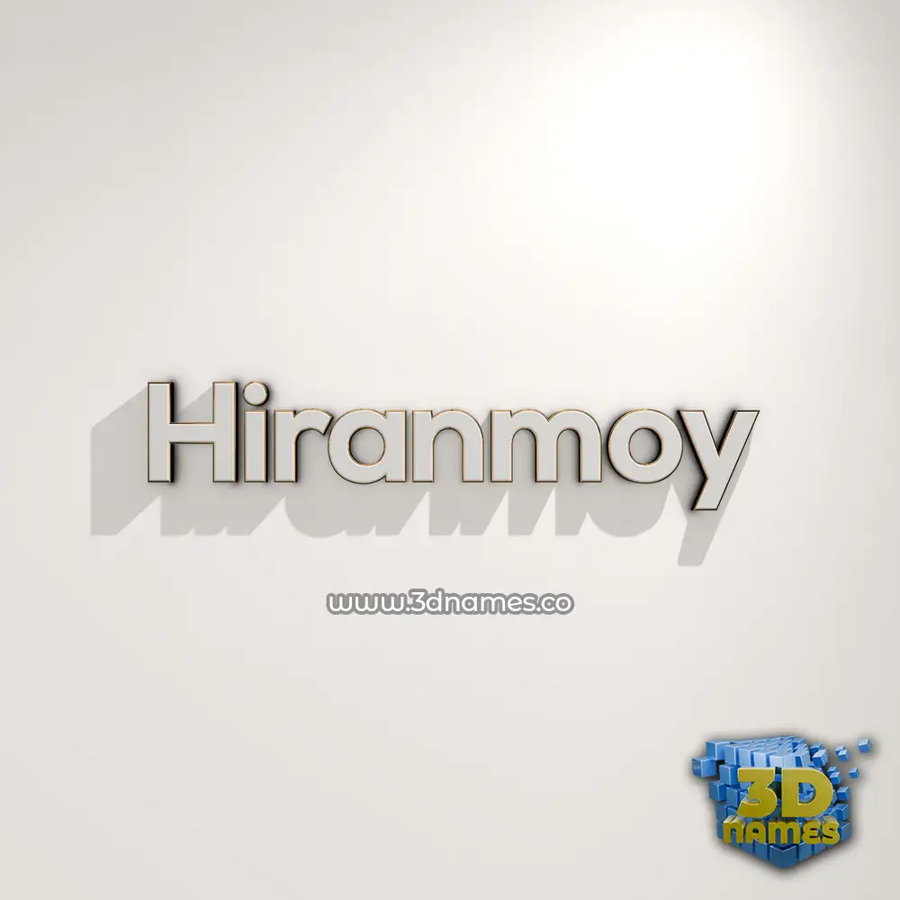 hiranmoy in White Logo Warm style - 3D name wallpaper