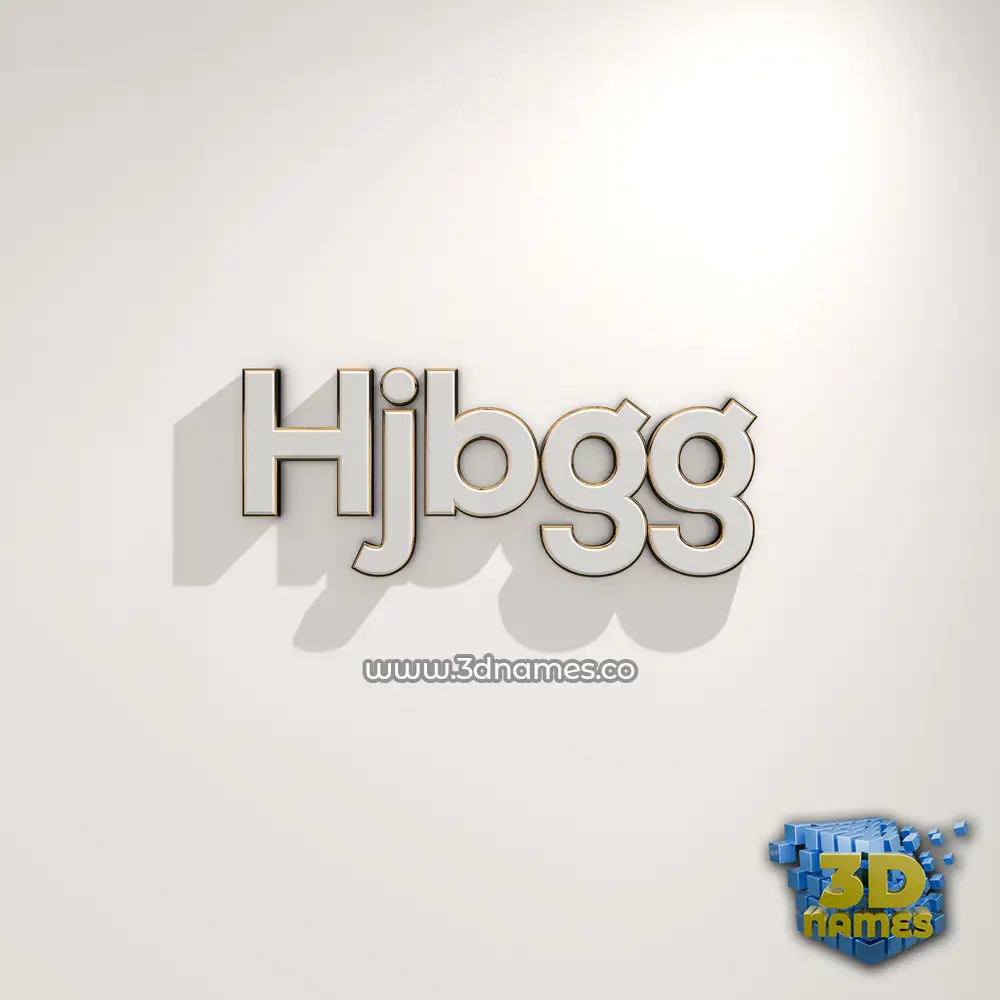 hjbgg in White Logo Warm style - 3D name wallpaper