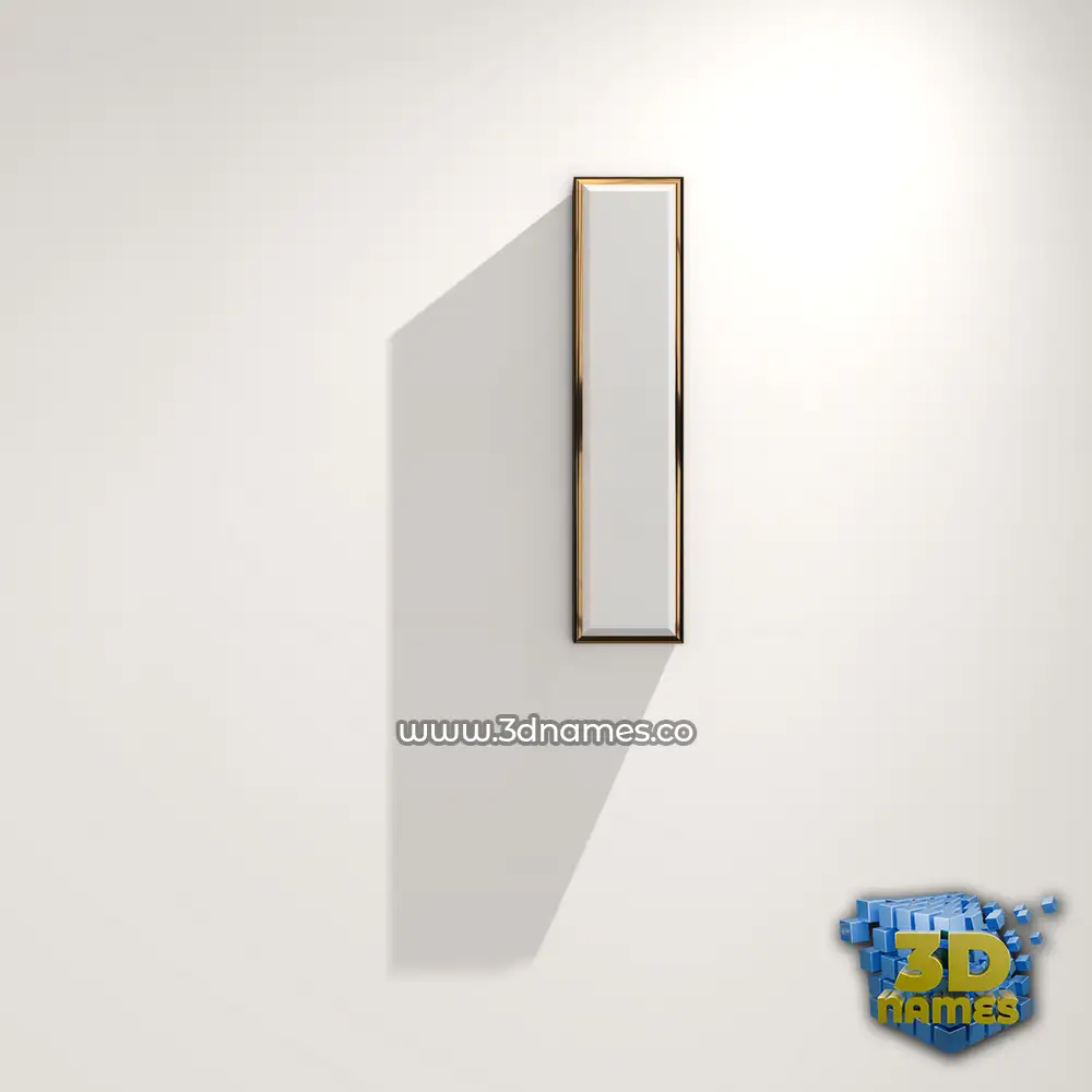 i in White Logo Warm style - 3D name wallpaper