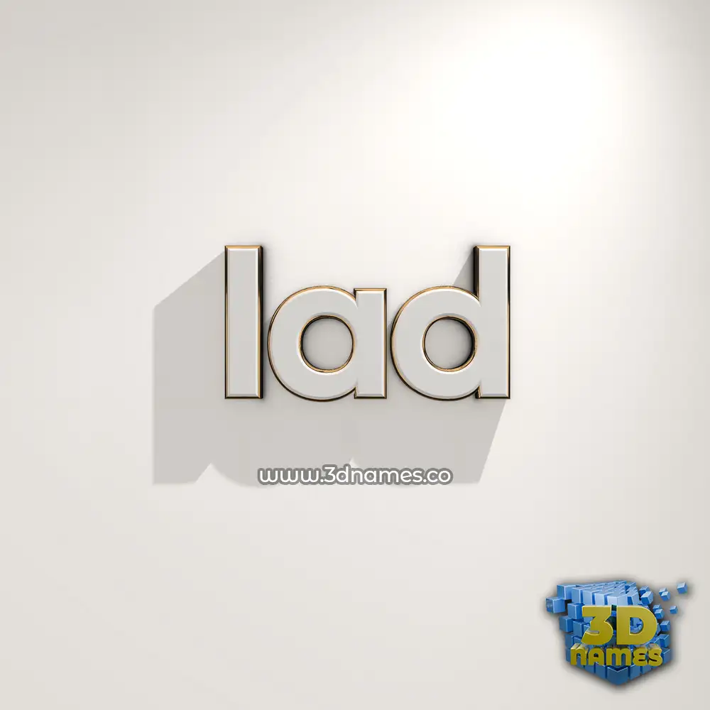 iad in White Logo Warm style - 3D name wallpaper