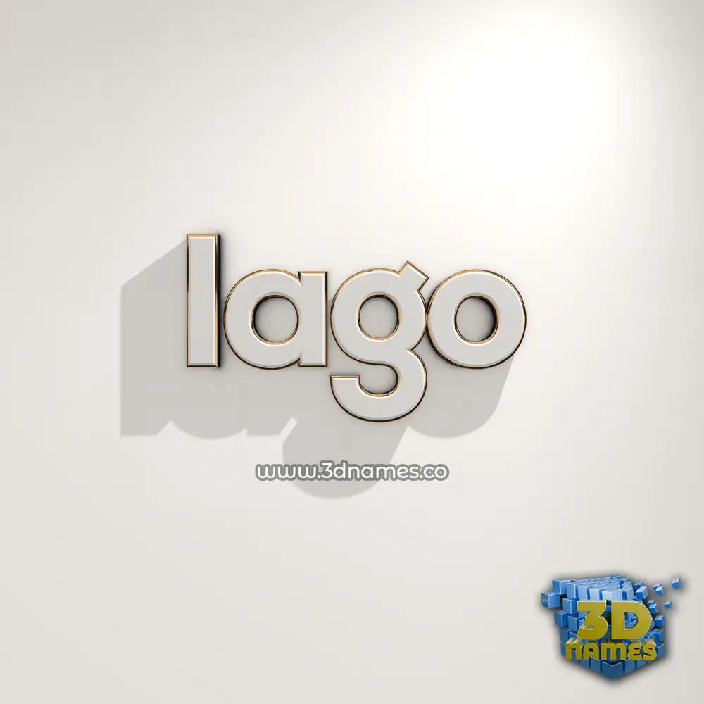 iago in White Logo Warm style - 3D name wallpaper