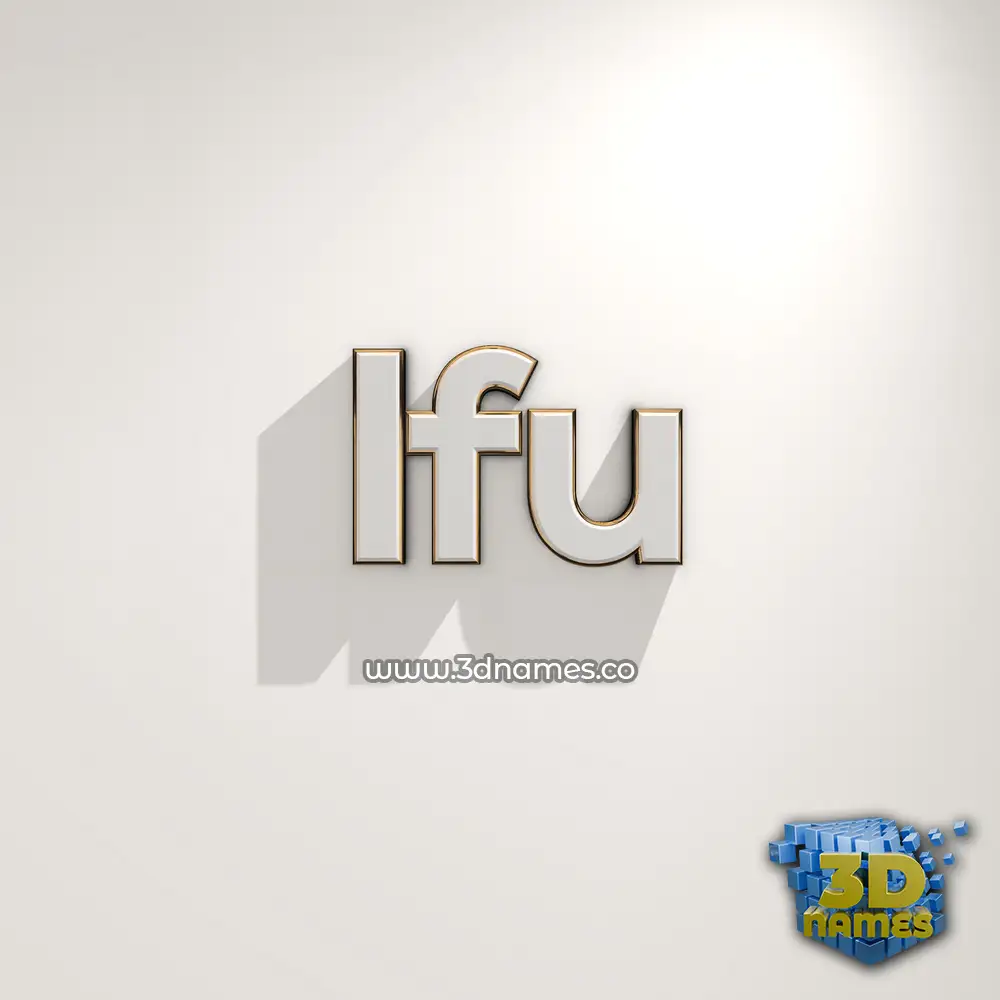 ifu in White Logo Warm style - 3D name wallpaper