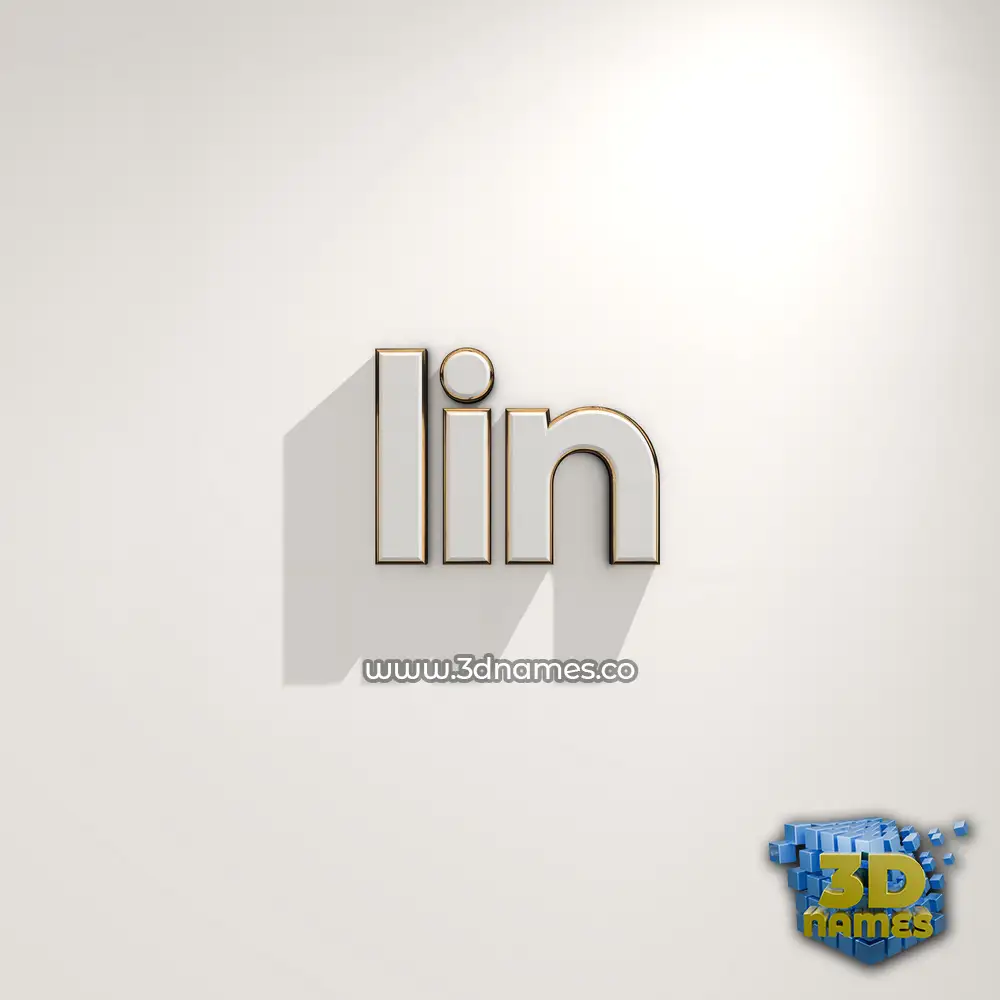 iin in White Logo Warm style - 3D name wallpaper