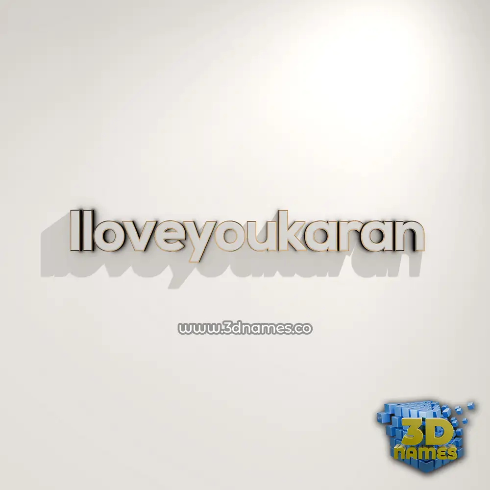 iloveyoukaran in White Logo Warm style - 3D name wallpaper