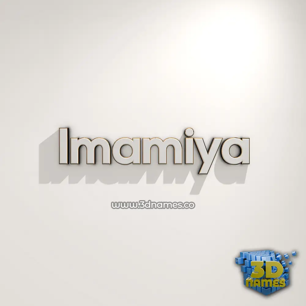 imamiya in White Logo Warm style - 3D name wallpaper