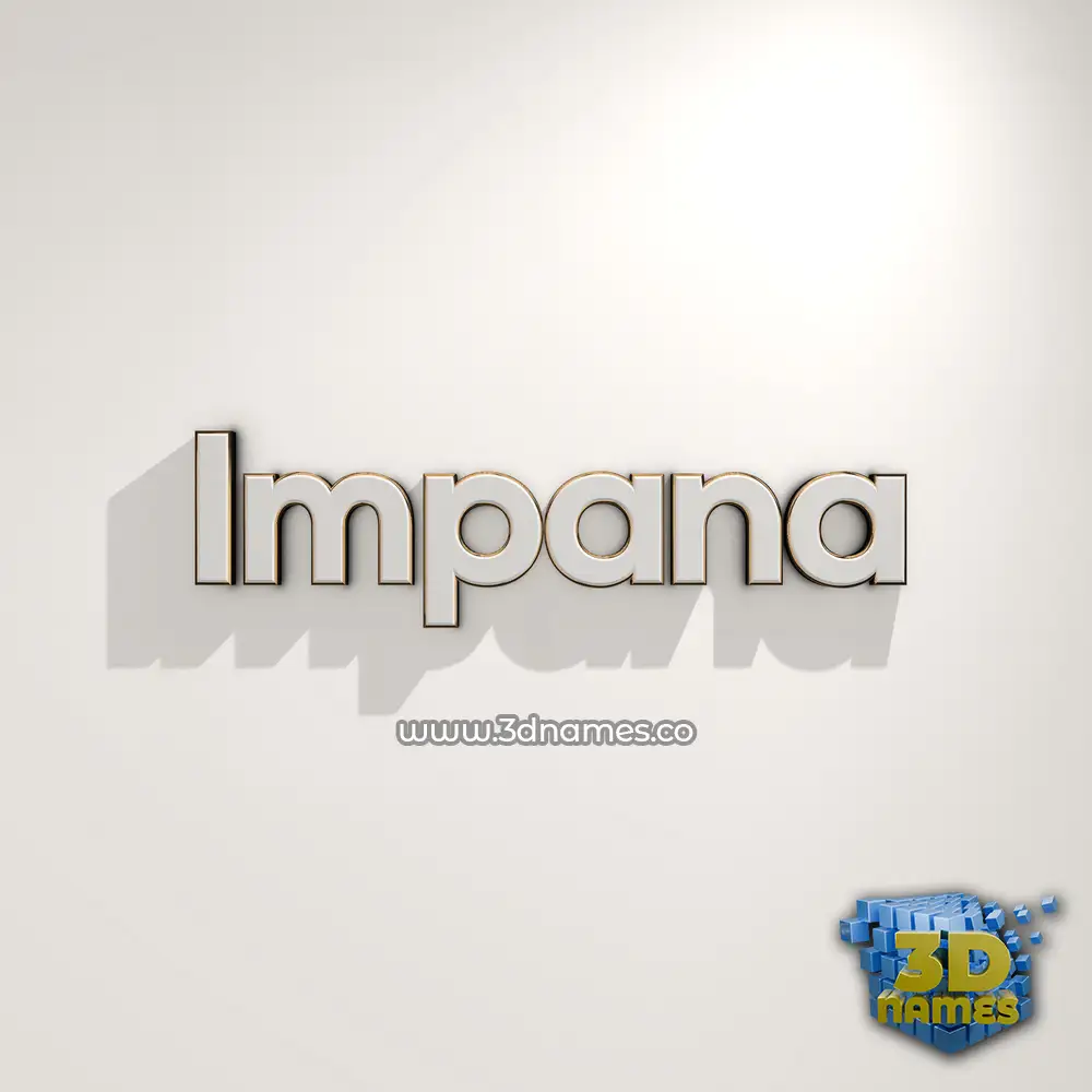 impana in White Logo Warm style - 3D name wallpaper