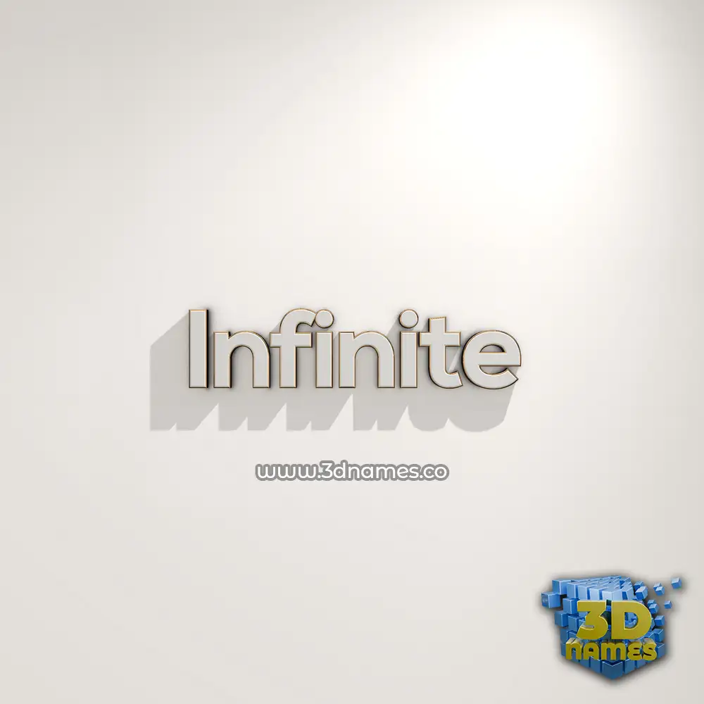 infinite in White Logo Warm style - 3D name wallpaper