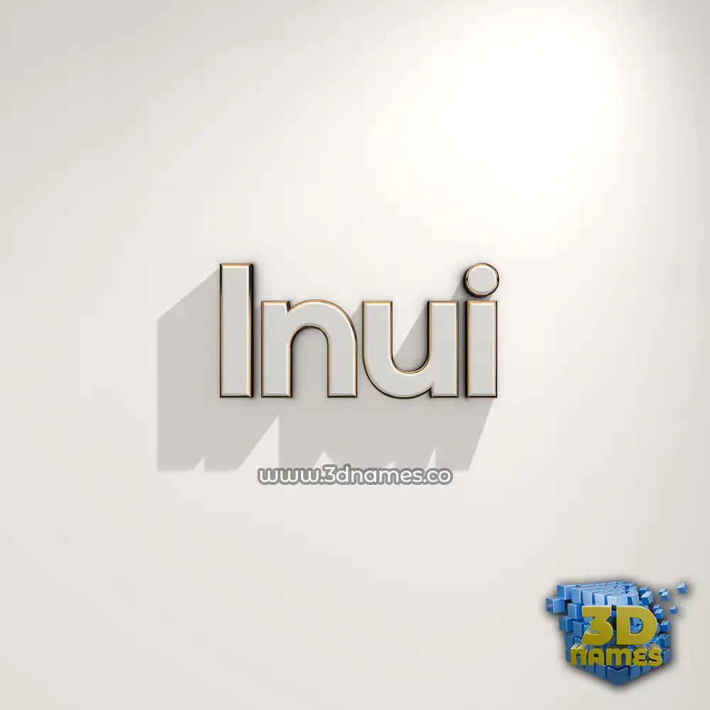 inui in White Logo Warm style - 3D name wallpaper