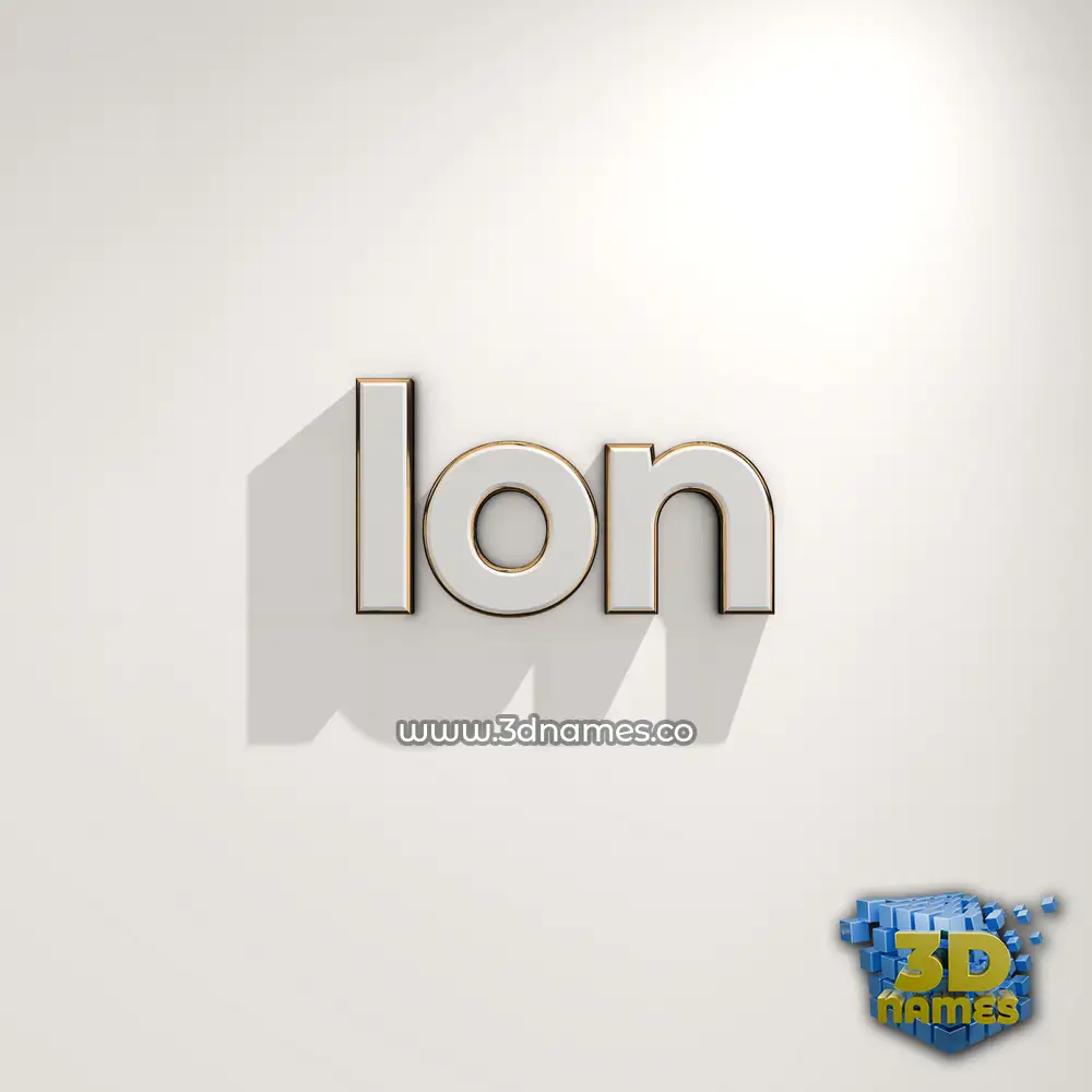 ion in White Logo Warm style - 3D name wallpaper