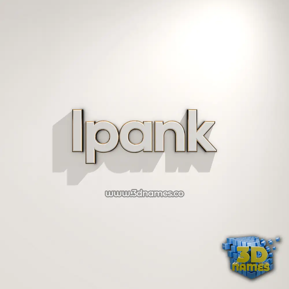 ipank in White Logo Warm style - 3D name wallpaper