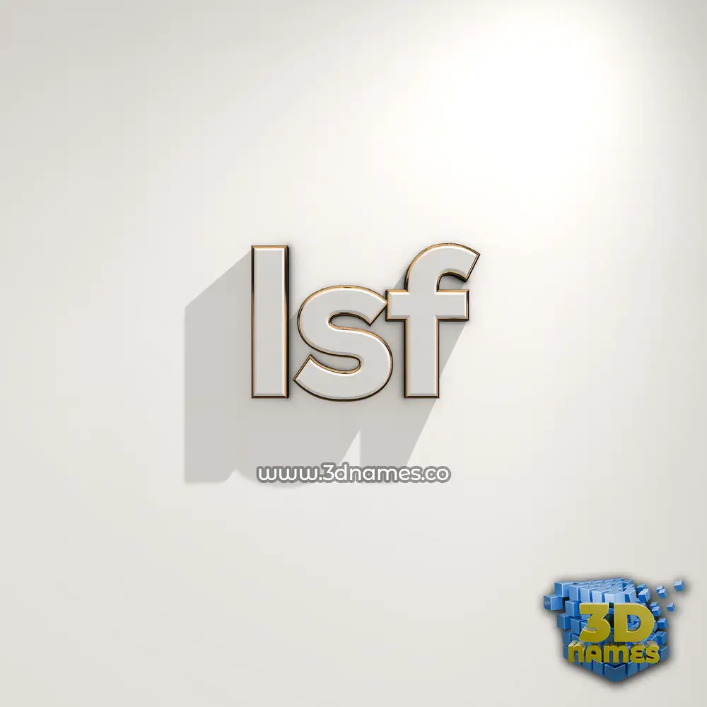 isf in White Logo Warm style - 3D name wallpaper
