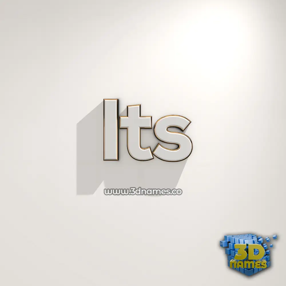its in White Logo Warm style - 3D name wallpaper