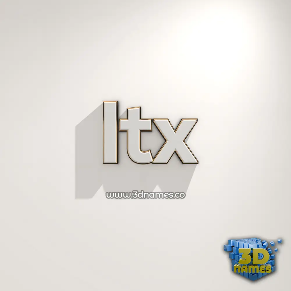 itx in White Logo Warm style - 3D name wallpaper