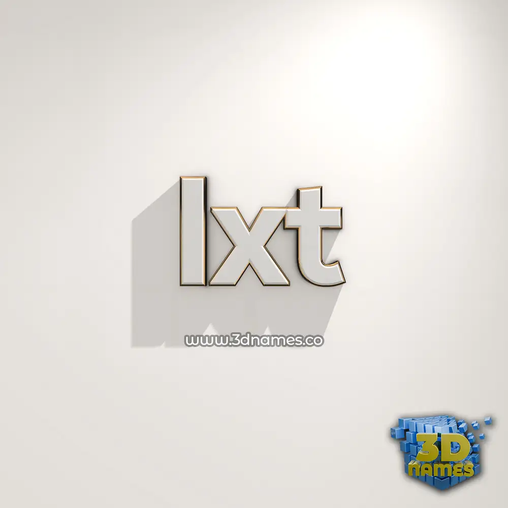 ixt in White Logo Warm style - 3D name wallpaper