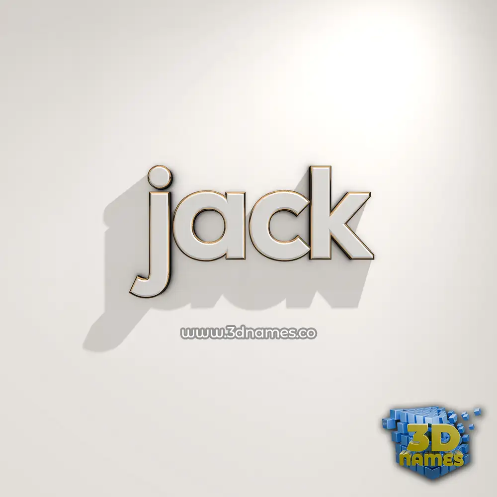 jack in White Logo Warm style - 3D name wallpaper