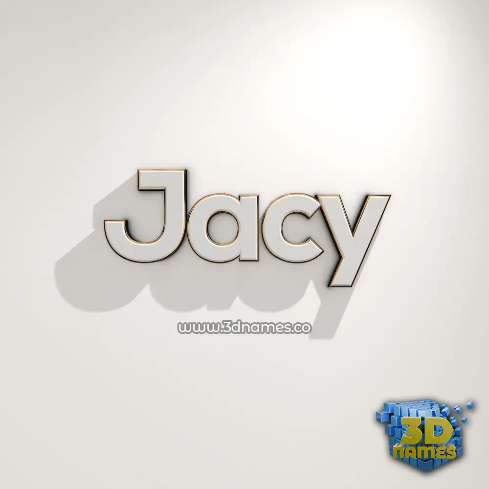 jacy in White Logo Warm style - 3D name wallpaper