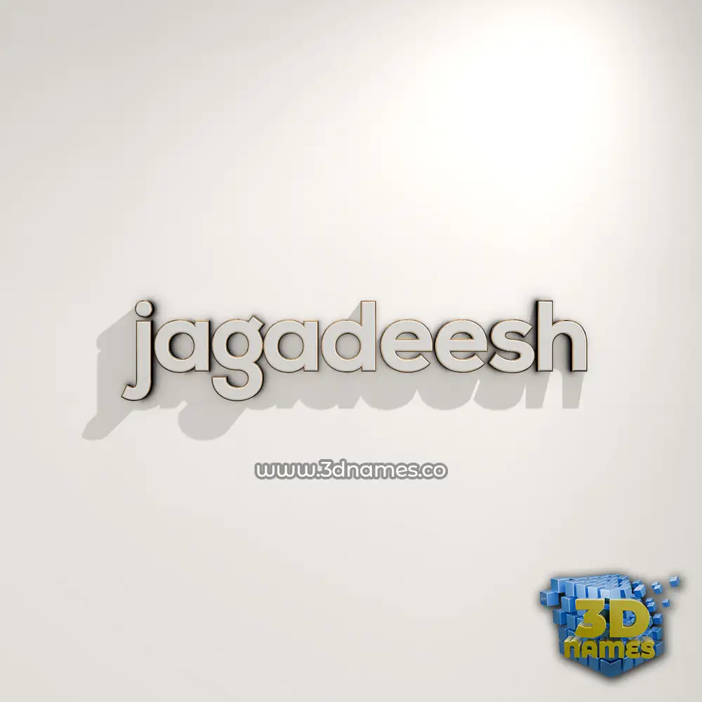 jagadeesh in White Logo Warm style - 3D name wallpaper