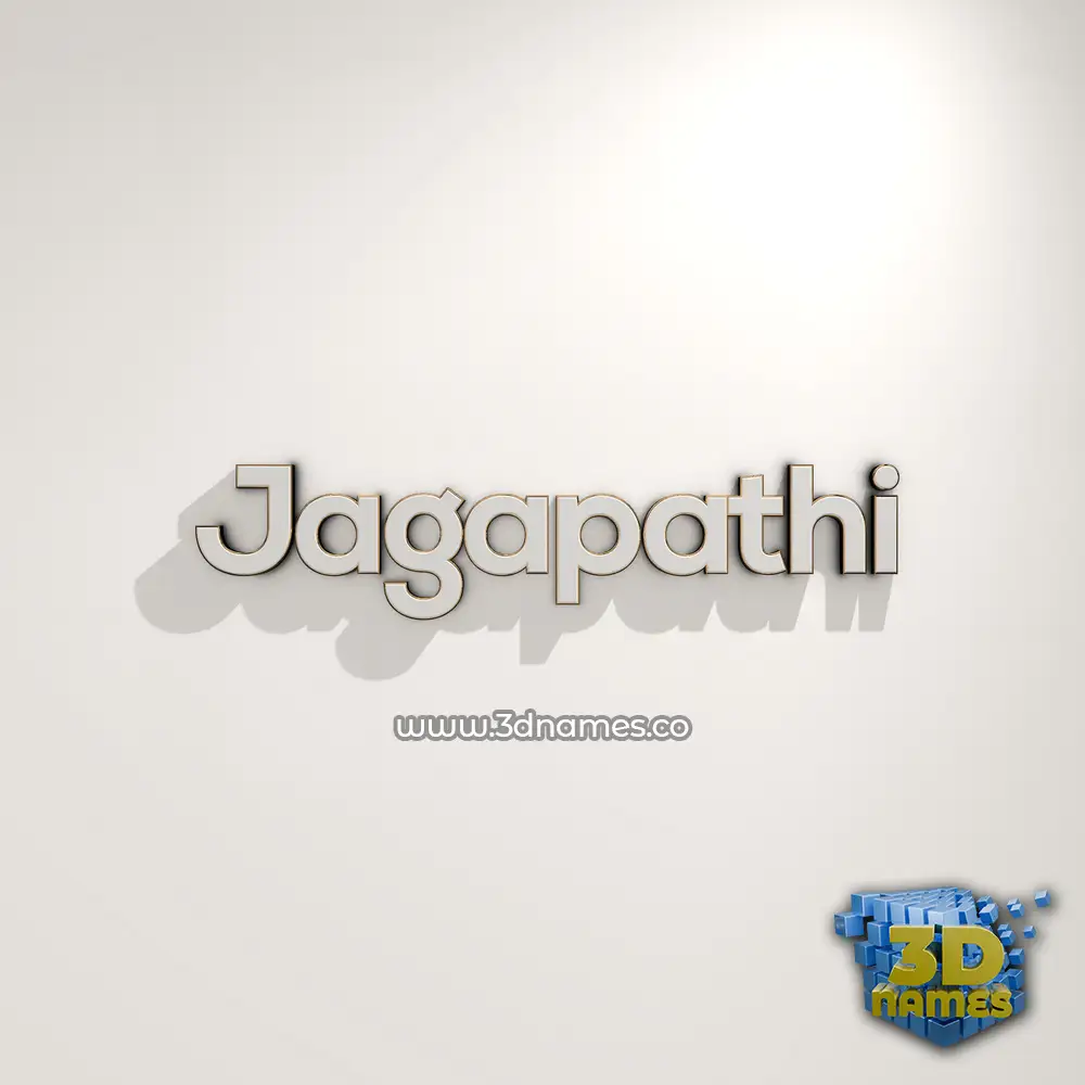 jagapathi in White Logo Warm style - 3D name wallpaper