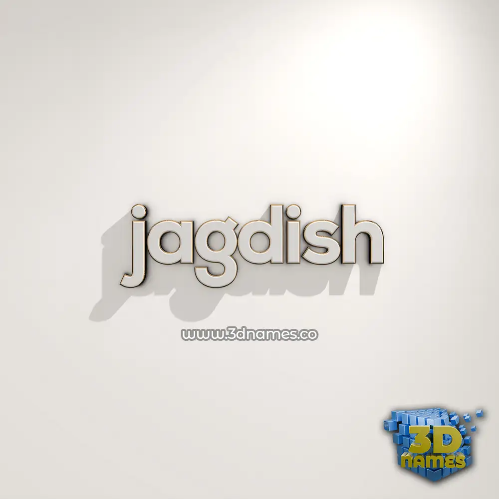 jagdish in White Logo Warm style - 3D name wallpaper