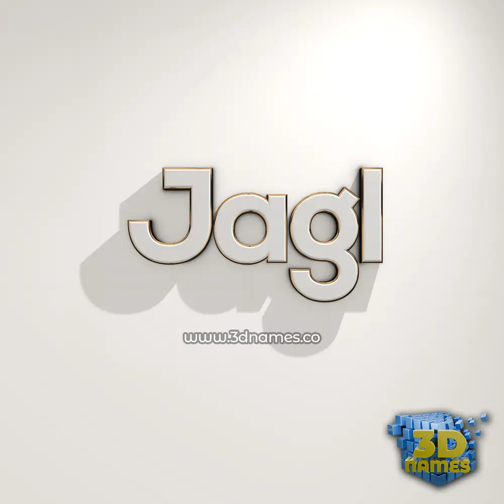 jagl in White Logo Warm style - 3D name wallpaper