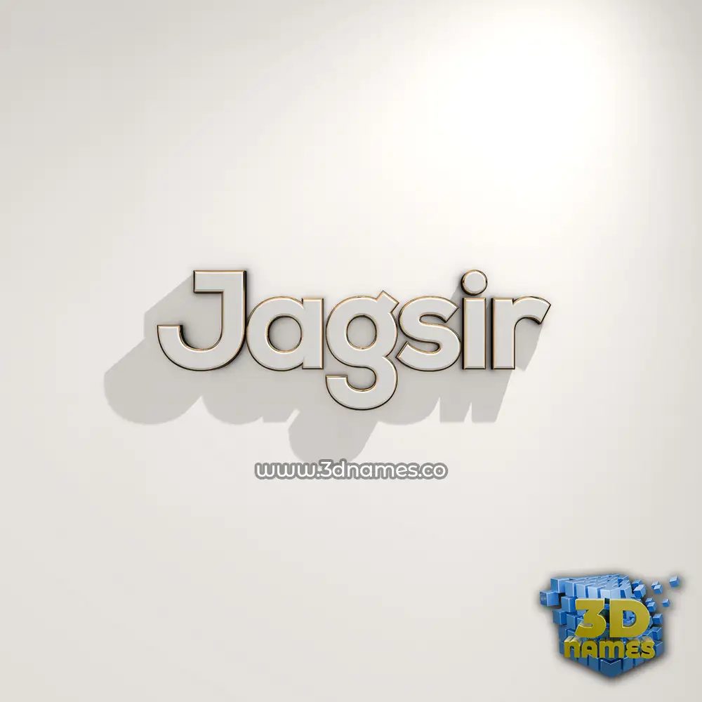 jagsir in White Logo Warm style - 3D name wallpaper