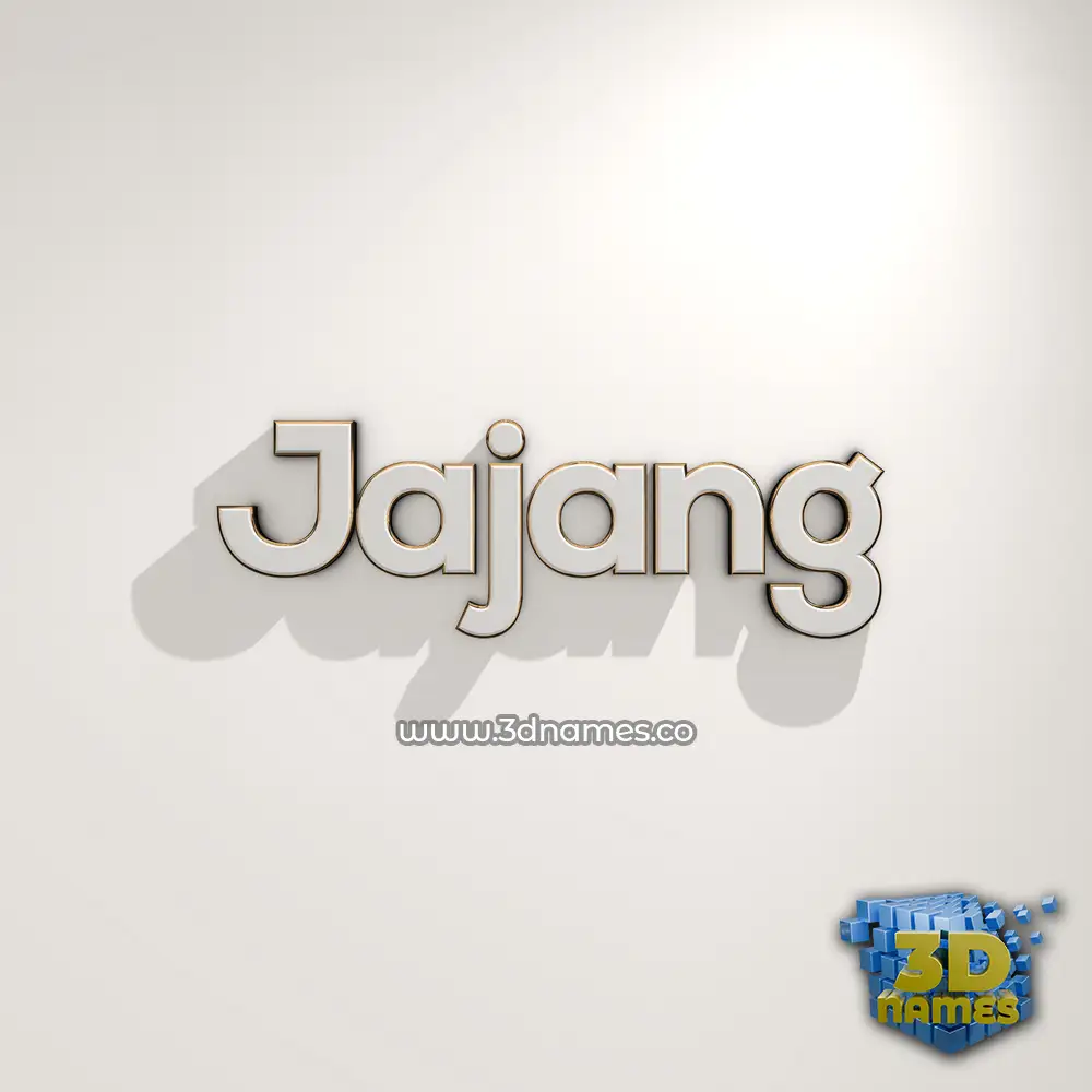 jajang in White Logo Warm style - 3D name wallpaper