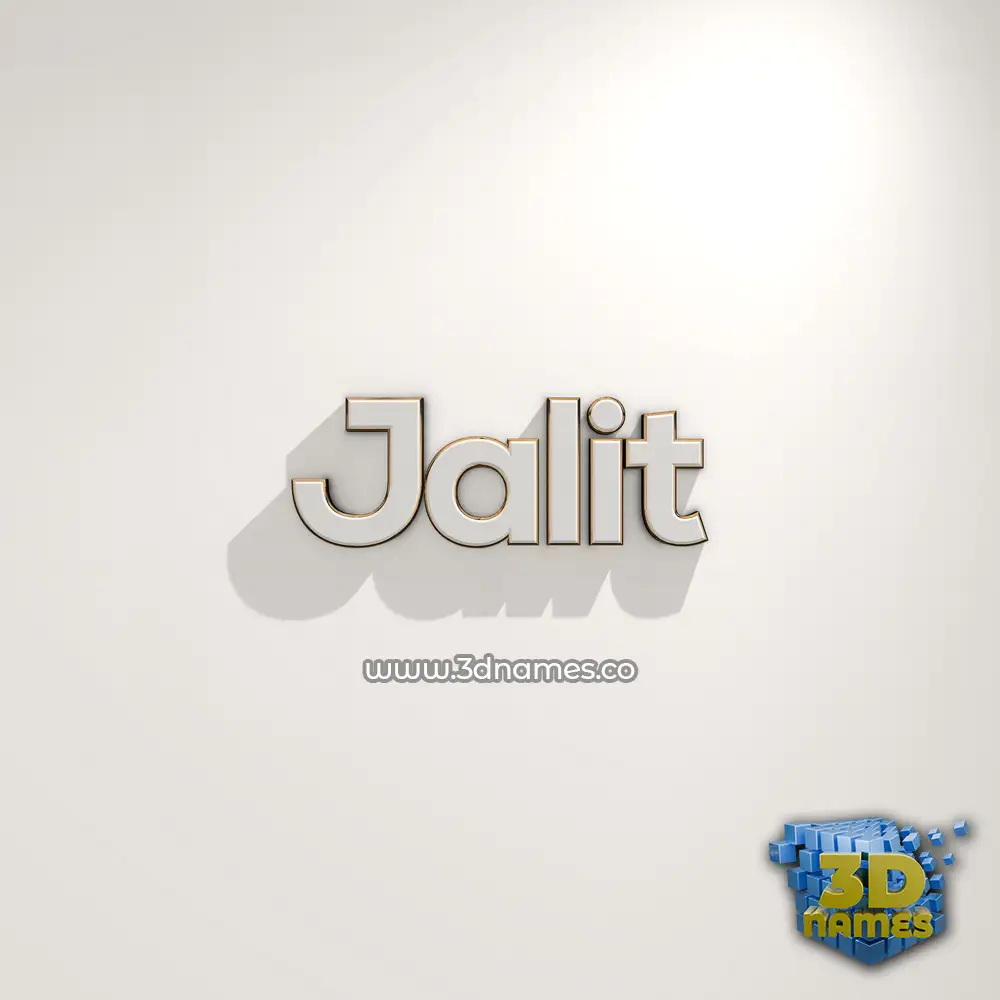 jalit in White Logo Warm style - 3D name wallpaper