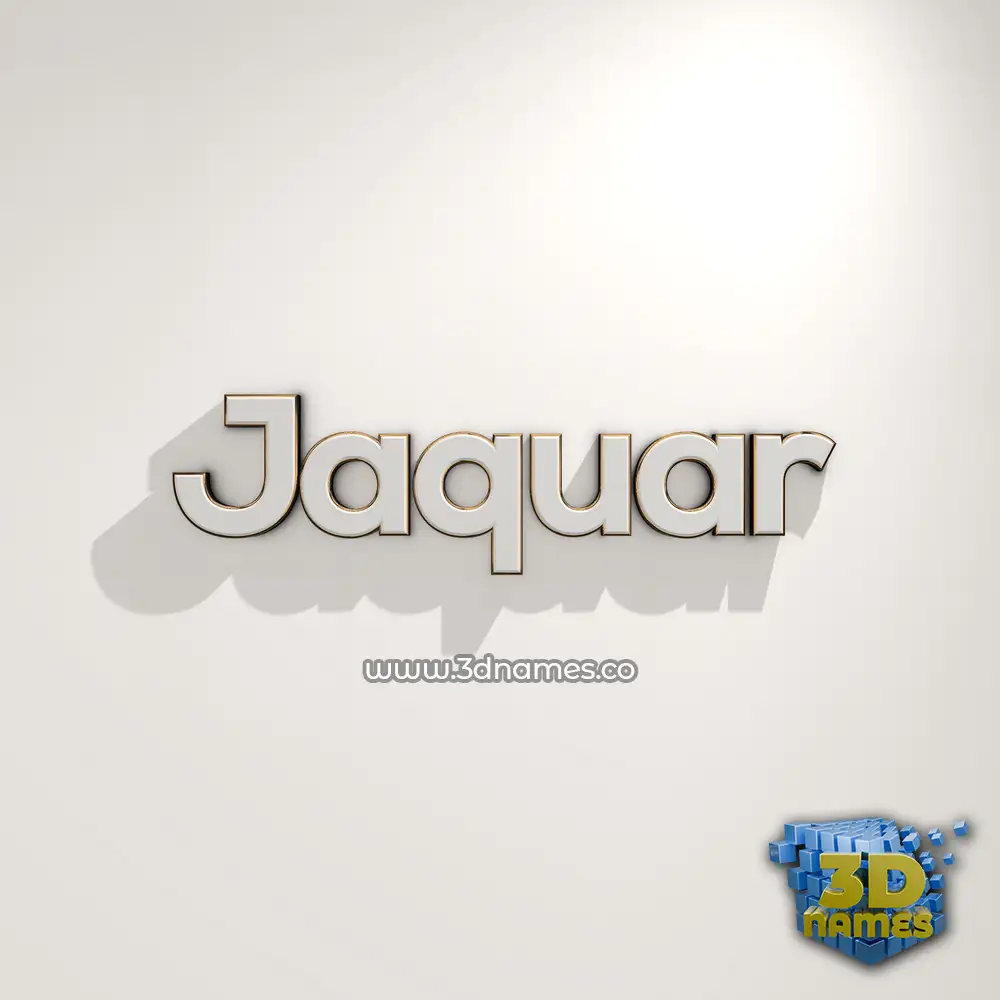 jaquar in White Logo Warm style - 3D name wallpaper