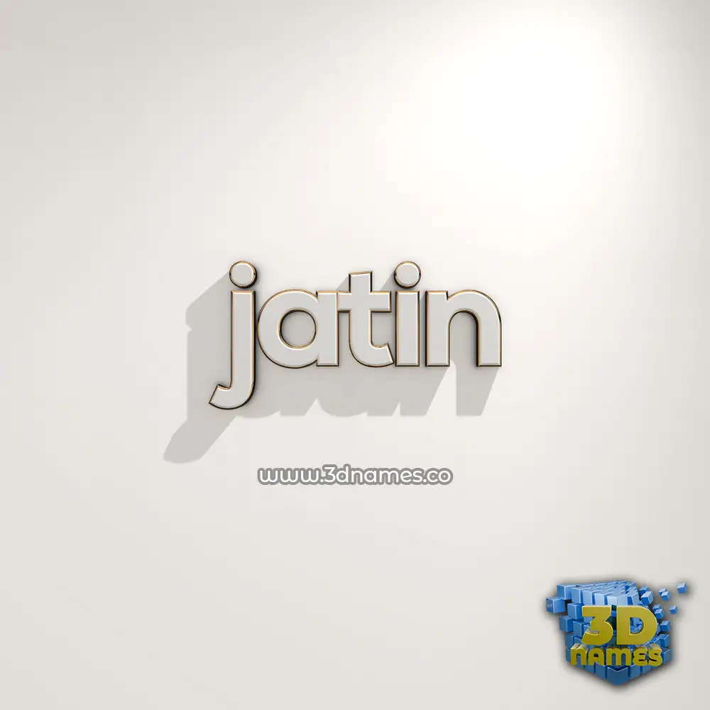 jatin in White Logo Warm style - 3D name wallpaper