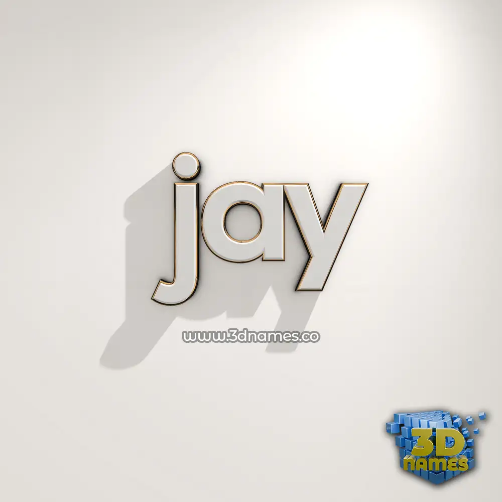 jay in White Logo Warm style - 3D name wallpaper