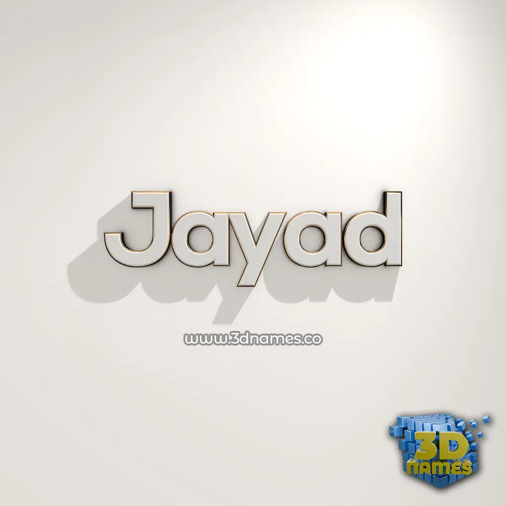 jayad in White Logo Warm style - 3D name wallpaper