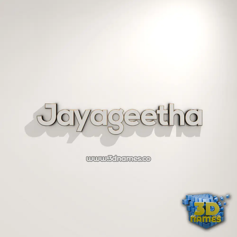 jayageetha in White Logo Warm style - 3D name wallpaper