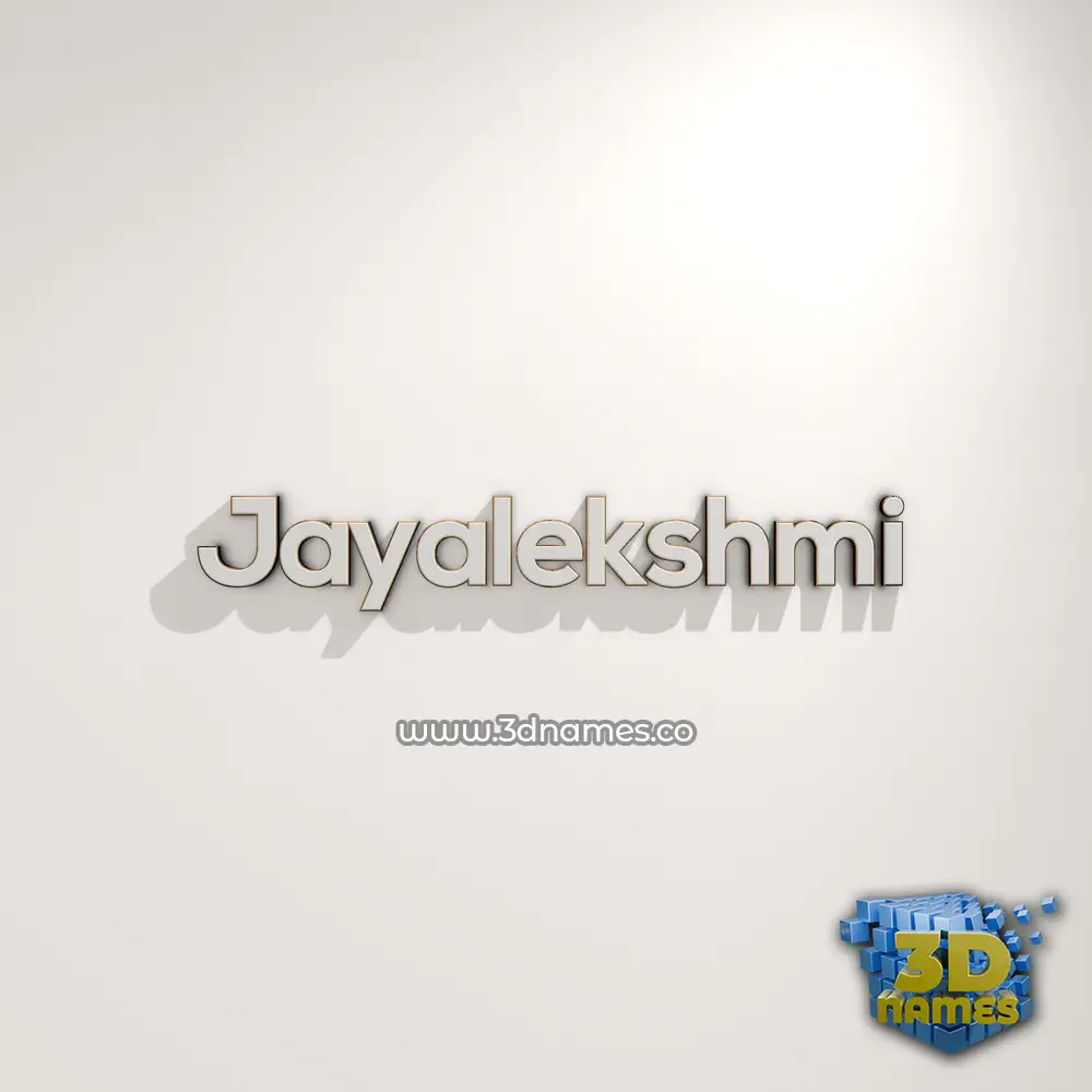 jayalekshmi in White Logo Warm style - 3D name wallpaper