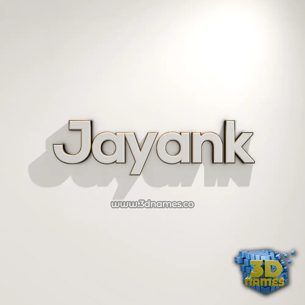 jayank in White Logo Warm style - 3D name wallpaper