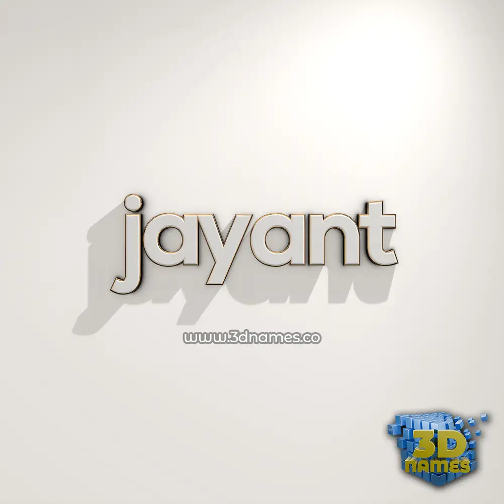 jayant in White Logo Warm style - 3D name wallpaper