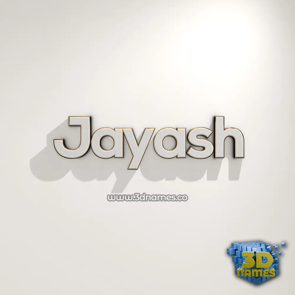 jayash in White Logo Warm style - 3D name wallpaper
