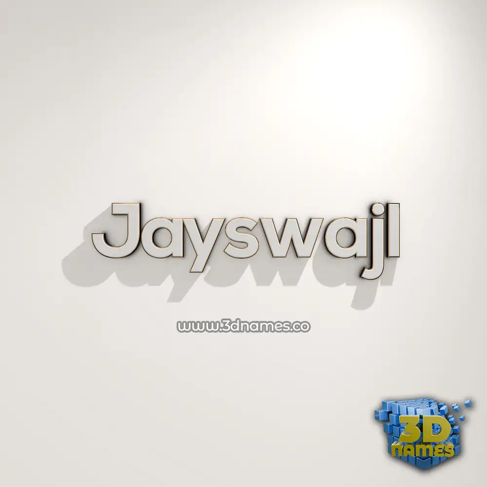 jayswajl in White Logo Warm style - 3D name wallpaper