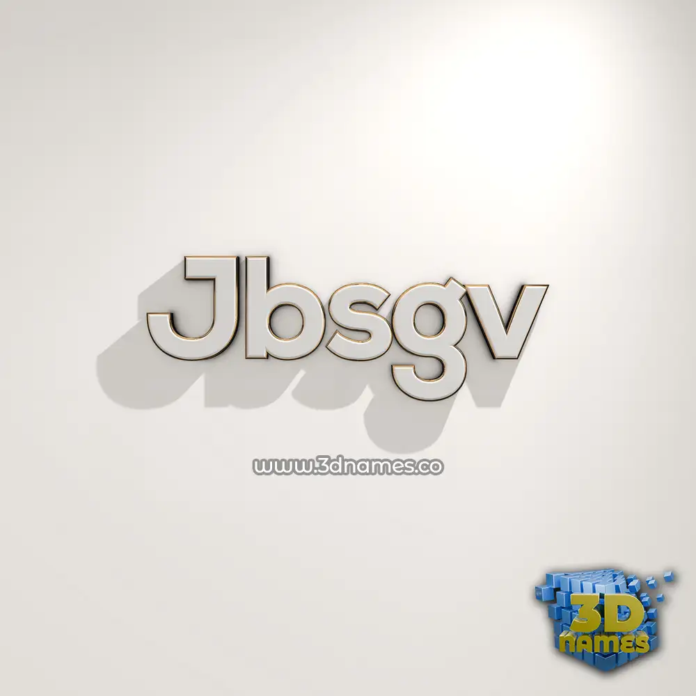 jbsgv in White Logo Warm style - 3D name wallpaper