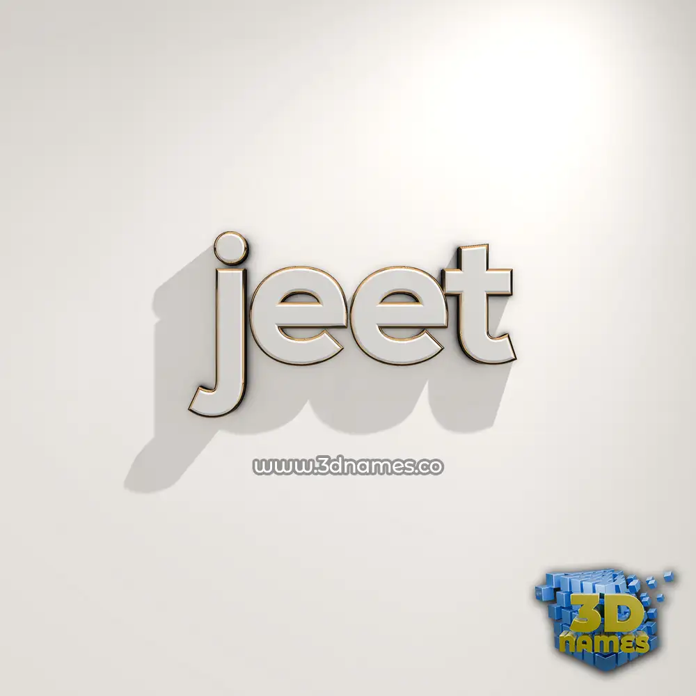 jeet in White Logo Warm style - 3D name wallpaper