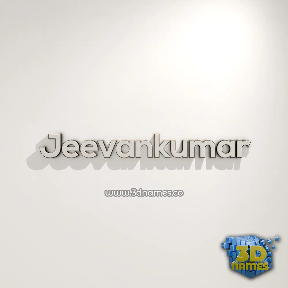 jeevankumar in White Logo Warm style - 3D name wallpaper