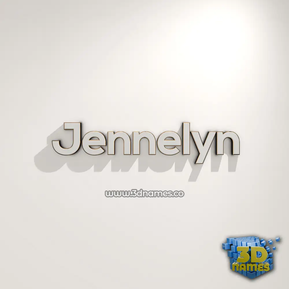 jennelyn in White Logo Warm style - 3D name wallpaper