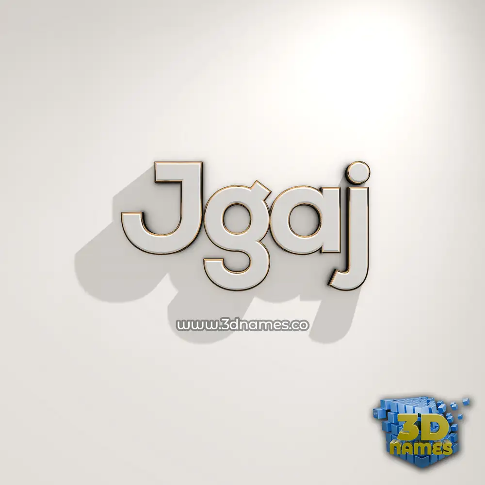 jgaj in White Logo Warm style - 3D name wallpaper