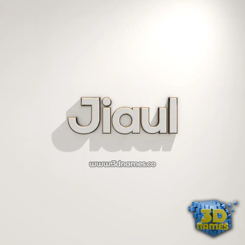 jiaul in White Logo Warm style - 3D name wallpaper