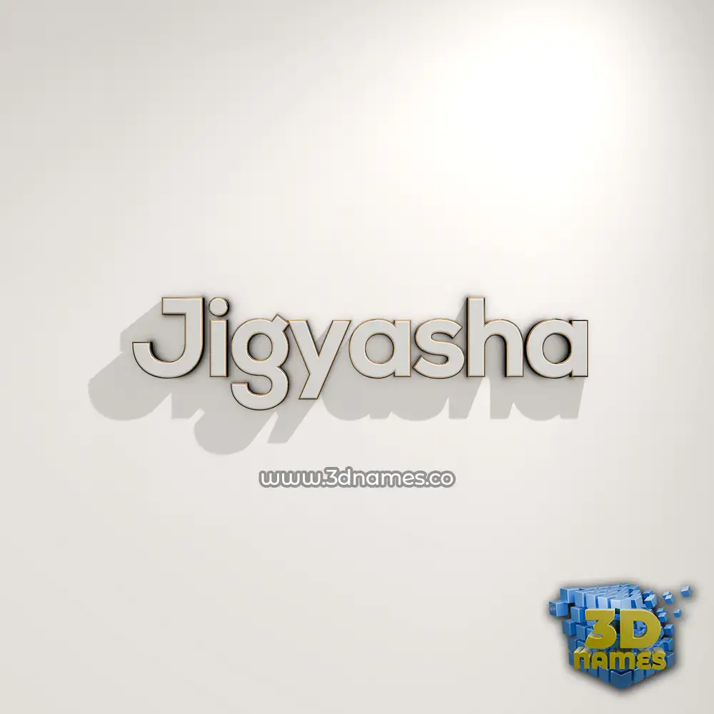 jigyasha in White Logo Warm style - 3D name wallpaper