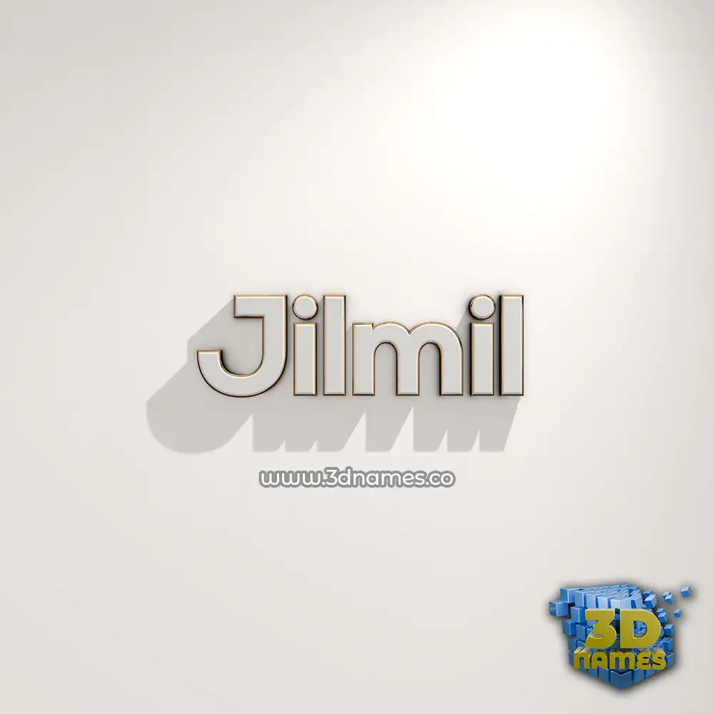 jilmil in White Logo Warm style - 3D name wallpaper