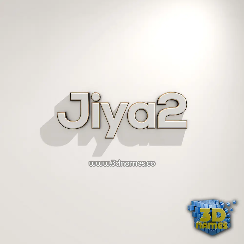 jiya2 in White Logo Warm style - 3D name wallpaper