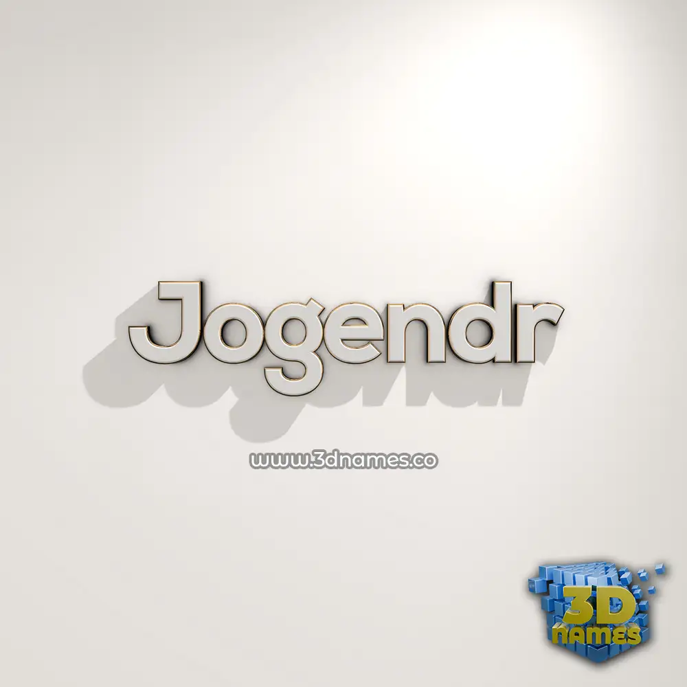 jogendr in White Logo Warm style - 3D name wallpaper