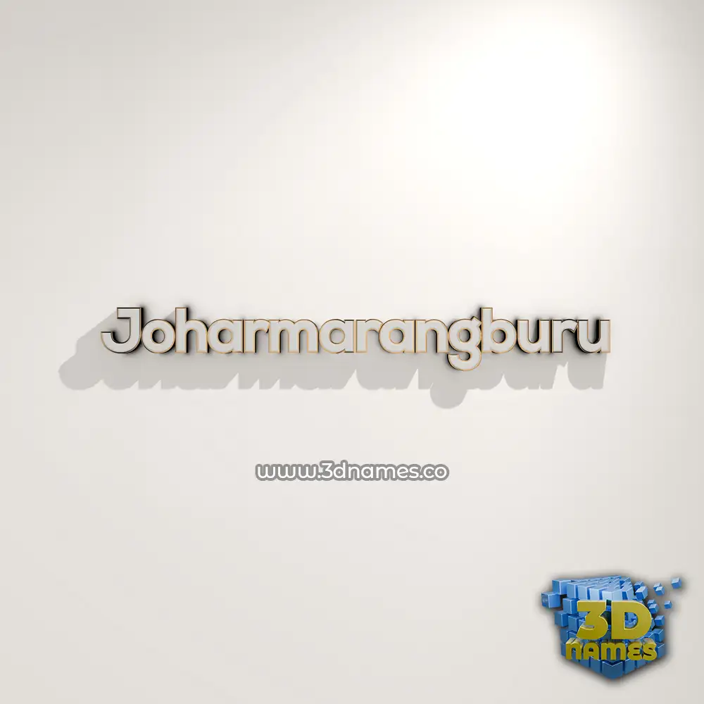 joharmarangburu in White Logo Warm style - 3D name wallpaper